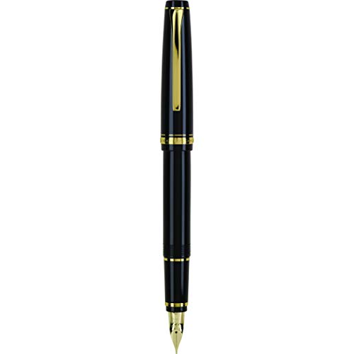 【中古】【未使用・未開封品】(Fine Nib, Black/Gold) - Pilot Namiki Falcon Collection Fountain Pen, Black with Gold Accents, Soft Fine Nib (60152)