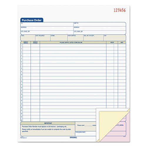 Pda - 【中古】【未使用・未開封品】TOPS Purchase Order Book, 3-Part, Carbonless, 21cm x 26cm, 50 Sets per Book (TOP46147)