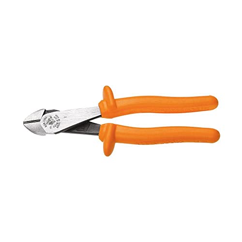 【中古】【未使用・未開封品】Klein Tools Insulated Pliers, Heavy-Duty Diagonal-Cutting, 8-Inch D2000-28-INS, Orange