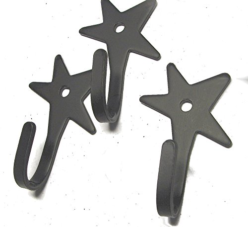 【中古】【未使用・未開封品】Wrought Iron Hook-Star Shaped-Lot of 3-Hand Made