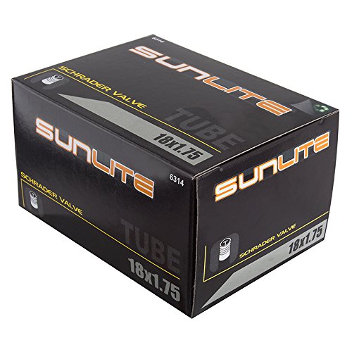 SUNLITE Schrader Valve Bicycle Tubes, 18 x 1.75 / 32mm Valve 141［並行輸入］