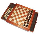 【中古】【未使用・未開封品】クラシックGameコレクション木製チェスセットwith引き出しストレージ、2?1?/ 2?" Kin