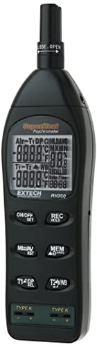 2タイプKリモート温度プローブ付きExtech RH350乾湿計
