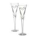 【中古】【未使用・未開封品】Waterford Wishes Love and Romance Flutes, Set of 2 by Waterford