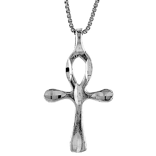 【中古】【未使用・未開封品】Sterling Silver Egyptian Ankh Pendant, 2.5cm