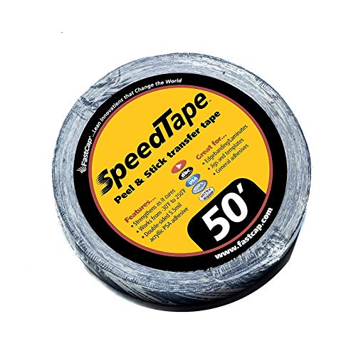 FASTCAP S-TAPE.2-inchX15m Speed Tape 5.1cm by 15m Roll of Peel and Stick Glue Line for Wide Edging