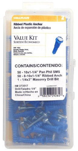 【中古】【未使用・未開封品】Hillman Fastener Corp373517Ribbed Plastic Anchor Kit-PLASTIC ANCHOR KIT (並行輸入品)