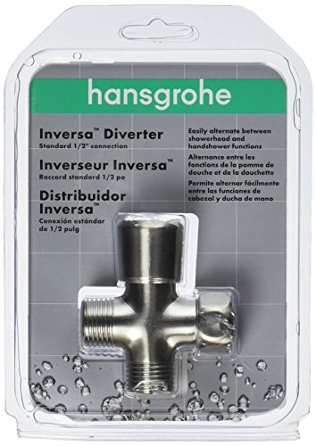 (Brushed Nickel) - Hansgrohe 28719823 Inversa 2-Way Showerarm Mount Diverter, Brushed Nickel
