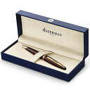 【中古】【未使用 未開封品】Waterman Carene Gift Box includes Medium Nib Gold Trim Ball Pen - Amber Lacquer/ Blue - Refill ボールペン (並行輸入品)