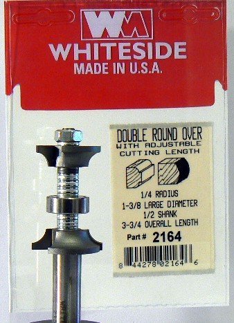 【中古】【未使用・未開封品】Whiteside Router Bits 2164 Double Round Over Bit with 1/4-Inch Radius, 1-3/8-Inch Large Diameter and 1/2-Inch Shank by Anchor Fasteners