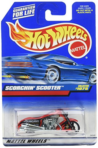 【中古】【未使用・未開封品】Mattel Hot Wheels 1999 1:64 Scale Red Scorchin Scooter Die Cast Motorcycle Collector #1075