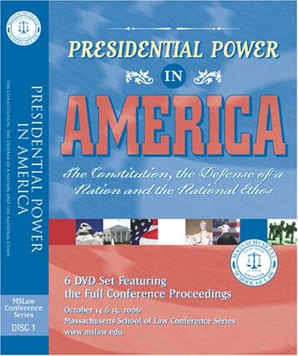 【中古】【未使用・未開封品】Presidential Power in America: 2006 Conference at the Massachusetts School of Law