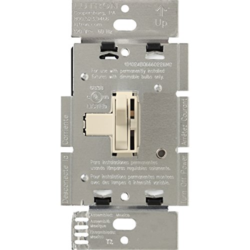 【中古】【未使用 未開封品】Lutron AYLV-600P-LA Ariadni 600-watt Single Pole Magnetic Low Voltage Dimmer, Light Almond by Lutron