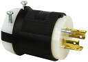 【中古】【未使用・未開封品】Hubbell HBL2431 Locking Plug, 20 amp, 3 Phase, 480V, L16-20P, Black and White by Hubbell(4)