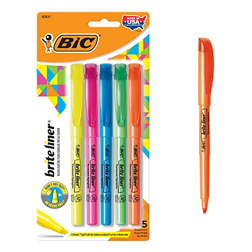 【中古】【未使用・未開封品】BIC ブライトライナー蛍光ペン チゼルチップ