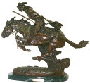【中古】【未使用・未開封品】American Madeブロンズ彫刻像Cheyenne Frederic Remington Mediumサイズ9.5インチTal...