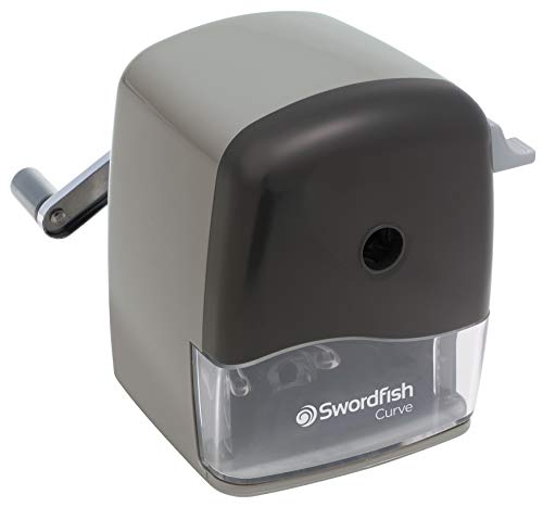 Swordfish 'Curve' Desktop Manual Pencil Sharpener 8-12mm ref 40103 by Swordfish