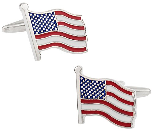 【中古】【未使用・未開封品】Cuff-Daddyアメリカンフラッグ カフスボタン 収納ボックス付き
