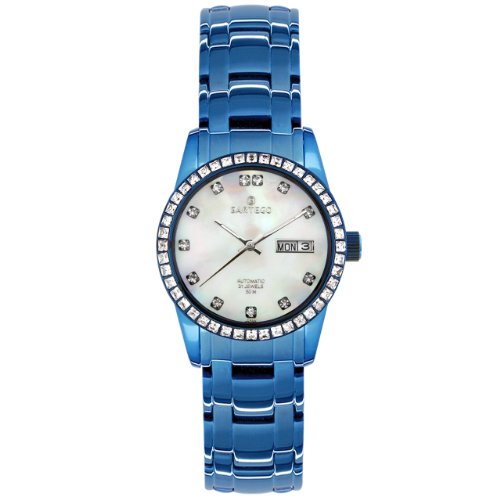 【中古】【未使用・未開封品】時計 Women Sartego SLMP77 Blue Stainless Steel Automatic Mother of P..
