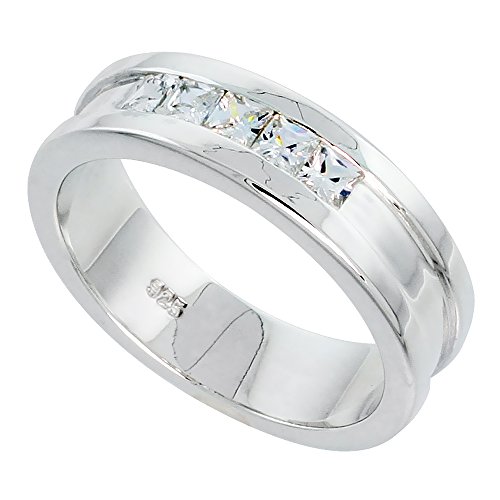 【中古】【未使用・未開封品】メンズスターリングシルバーキュービックジルコニアリングBrilliant Cut、サイズ8?to 13