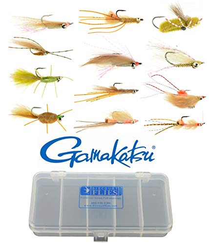 Bonefish & Permit Flats Fly Collection 12 Flies + Fly Box