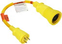 【中古】【未使用・未開封品】Hubbell Wiring Systems HBL61CM56 成形ストレートアダプター、50A、125V、2P、3W ツイストロ...