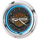 【中古】【未使用・未開封品】Harley-Davidson Essential Bar & Shield ネオン/壁掛け時計