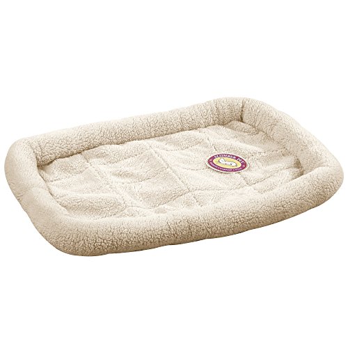 【中古】【未使用 未開封品】Slumber Pet Sherpa Crate Beds - Comfortable Bumper-Style Beds for Dogs and Cats - Small, Natural Beige by Slumber Pet