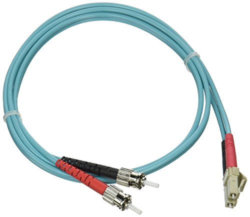 C2G 1m LC-ST 10Gb 50/125 OM3 Duplex Multimode PVC Fiber Optic Cable (USA-Made) - Aqua - Patch cable - LC multi-mode (M) to ST multi-mod