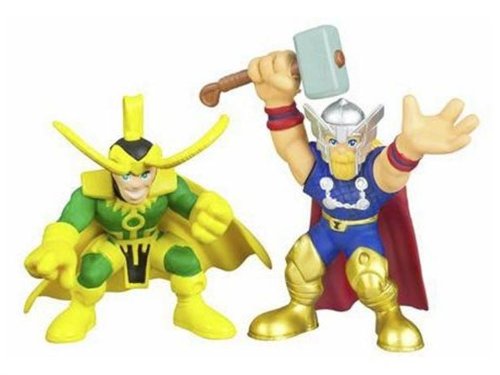 【中古】【未使用・未開封品】Marvel Super Hero Squad - Thor and Loki【メーカー名】【メーカー型番】【ブランド名】ハズブロ(HASBRO) ロボット・子ども向けフィギュア, MARVEL, 男の子のおもち...