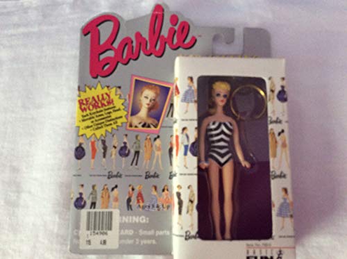 4" Original Barbie Introduced in 1959 Fashion Keychain by Mattel 