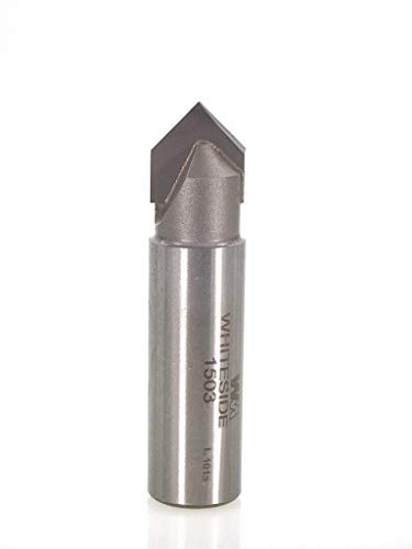 【中古】【未使用・未開封品】Whiteside Router Bits 1503 V-Groove Bit with 90-Degree 1/2-Inch Cutting Diameter and 1/4-Inch Point Length by Whiteside Router Bits [並