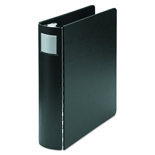 【中古】【未使用・未開封品】Wilson Jones 34448L Hvywt Casebound 4 Round Ring Binder 14 x 8-1/2 2in Cap Black