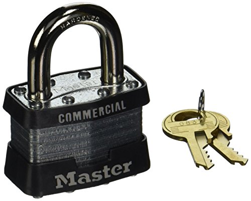 【中古】【未使用・未開封品】Master Lock 470-1DCOM No. 1 Laminated Steel Pin Tumbler Padlocks, 5/16 Diameter, 15/16 Length x 3/4 Width, Carded, Silver (Pack of 4) b