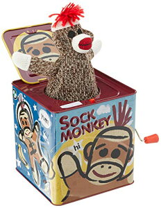 【中古】【未使用・未開封品】Sock Monkey Jack in the Box by Schylling [Toy] [並行輸入品]