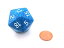 š̤ۡѡ̤ʡJumbo d20 Counter - Speckled 34mm Dice: Water with White