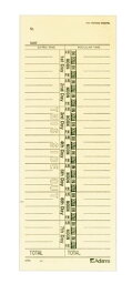 【中古】【未使用・未開封品】Adams Time Cards, Weekly, 1-Sided, Numbered Days, 3-3/8 x 9, Manila, Green Print, 200-Count (9656-200) by Adams