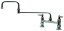 š̤ۡѡ̤ʡT&S Brass B-0247 Double Pantry Faucet, Deck Mount, 8-Inch Centers, 12-Inch Double-Joint Swing Nozzle by T&S Brass