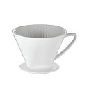 【中古】【未使用 未開封品】Cilio - Coffee Filter Cup - Fireproof Hard Porcelain Dishwasher Safe - White - 4 Cups