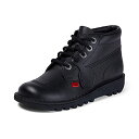【中古】【未使用・未開封品】Kickers Kick Hi???ブラックレザーメンズブーツ US サイズ: 7.5 US Men カラー: ブラック(4)