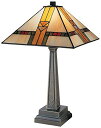 【中古】【未使用・未開封品】Dale Tiffany 8655?/551?Edmundミッションスタイルテーブルランプ、アンティークブロンズ