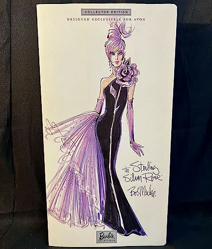 【中古】【未使用・未開封品】Bob Mackie Avon The Sterling Silver Rose Barbie Collectibles Doll