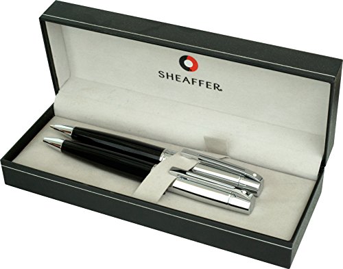 【中古】【未使用 未開封品】Sheaffer Series 300 Ballpoint Pen/Mechanical Pencil Set - Black Barrel Chrome Trim シャープペン (並行輸入品)