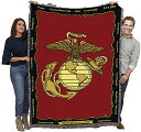 【中古】【未使用・未開封品】Marine Corps - 70 x 54 Blanket/Throw