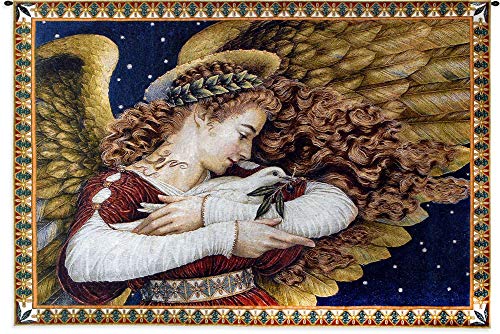 【中古】【未使用・未開封品】FineArtTapestries 4141-WH Angel and Dove Wall Tapestry, Lapin Cotton Wall TapestryThe world's largest weaver of woven wall tapestries,