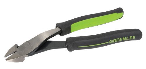 Greenlee 0251-08AM High Leverage Diagonal Cutting Pliers, Angled Molded Grip, 8 by Greenlee