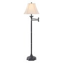 【中古】【未使用・未開封品】Kenroy Home Wentworth Swing Arm Floor Lamp with 15 inch diameter Cream Cut Corner Square shade by Kenroy Home
