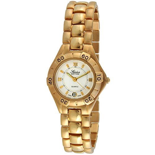 楽天AJIMURA-SHOP【中古】【未使用・未開封品】Swiss Edition Women 's 23?Kゴールドメッキローマ数字ダイヤルLuxury Sport Bezel Dress Watch se3605-g