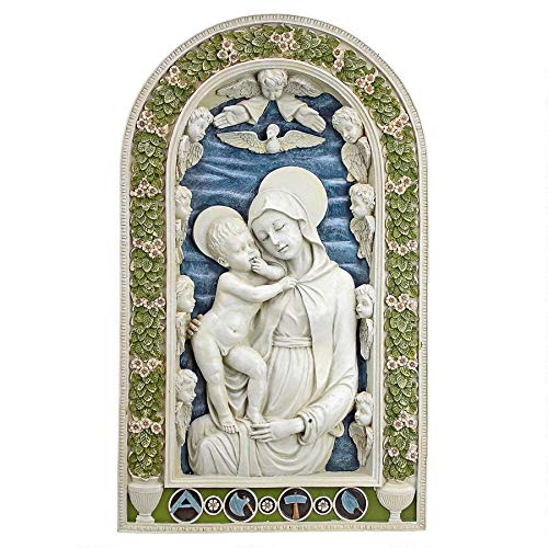 【中古】【未使用・未開封品】Design Toscano Madonna and Child Bas-Relief Wall Sculpture