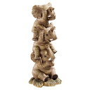 【中古】【未使用 未開封品】Design Toscano The Hear-No, See-No, Speak-No Evil Elephants in Natural